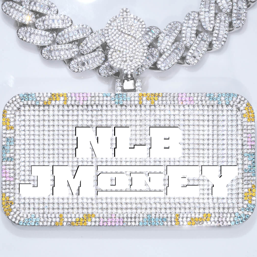 CUSTOM LETTER NECKLACE 3D COLORFUL SQUARE