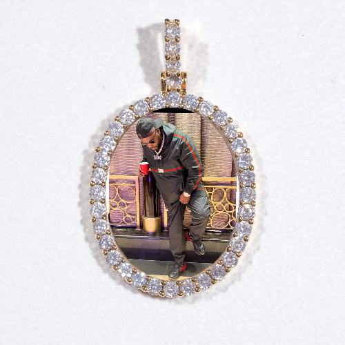 3D Oval Custom Picture Pendant
