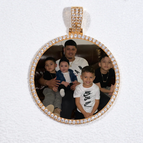 MEDIUM 3D CIRCLE CUSTOM PICTURE PENDANT