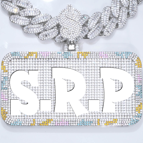 CUSTOM LETTER NECKLACE 3D COLORFUL SQUARE