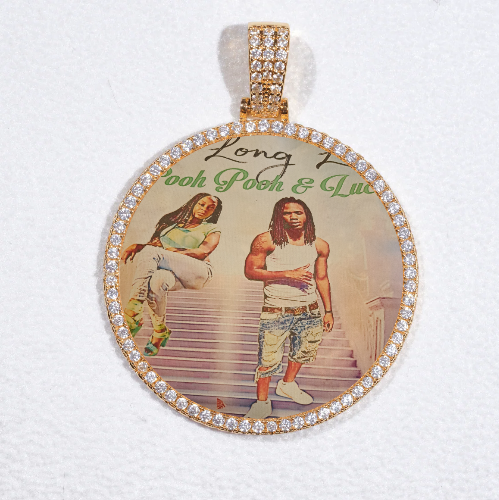 MEDIUM 3D CIRCLE CUSTOM PICTURE PENDANT