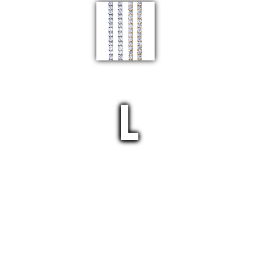 Custom Letters Baguette Two Layer Necklace