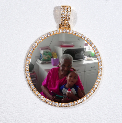 MEDIUM 3D CIRCLE CUSTOM PICTURE PENDANT