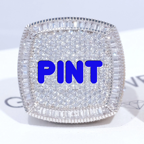 CUSTOM LETTER 3D ICED RING
