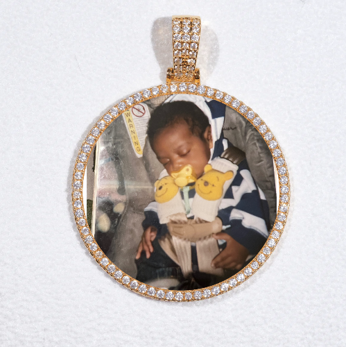 MEDIUM 3D CIRCLE CUSTOM PICTURE PENDANT
