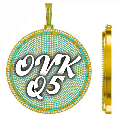 CUSTOM LETTER NECKLACE 3D BIG DISC