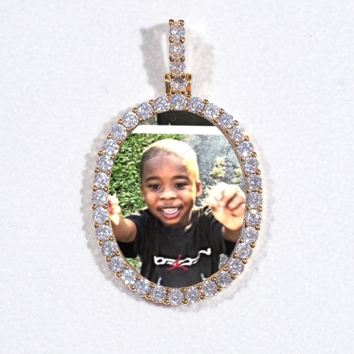 3D Oval Custom Picture Pendant