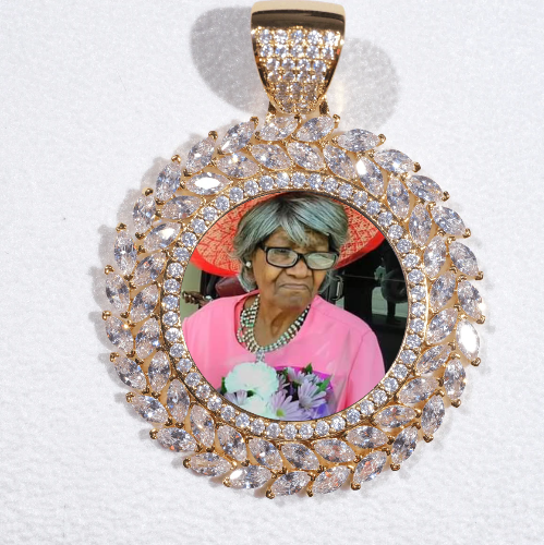 Large 3D Wheat Ear Custom Picture Pendant