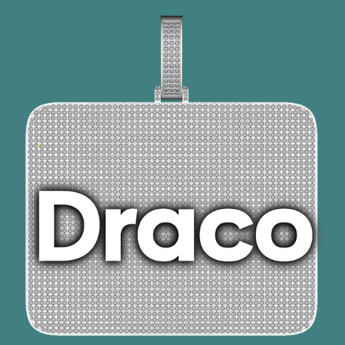 CUSTOM LETTER NECKLACE 3D BIG SQUARE