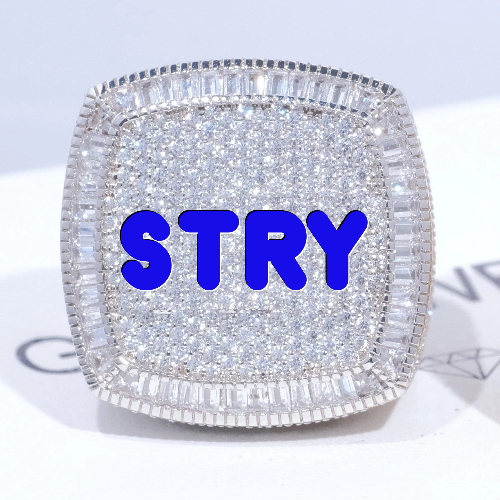 CUSTOM LETTER 3D ICED RING