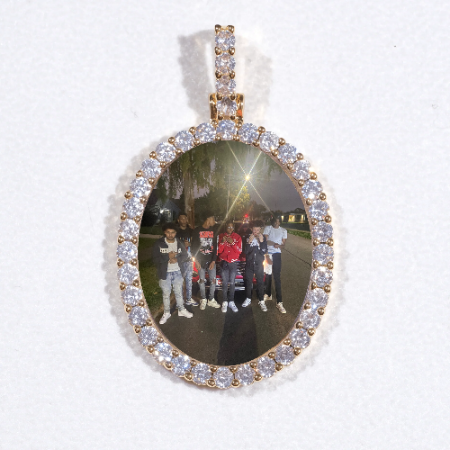 3D Oval Custom Picture Pendant