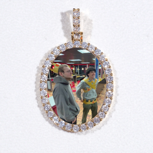 3D Oval Custom Picture Pendant