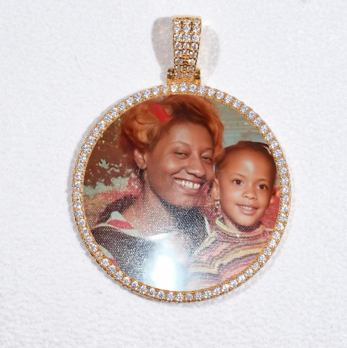 MEDIUM 3D CIRCLE CUSTOM PICTURE PENDANT