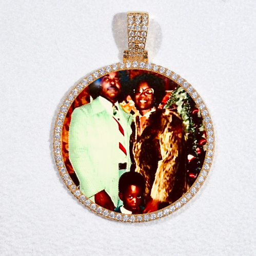 MEDIUM 3D CIRCLE CUSTOM PICTURE PENDANT
