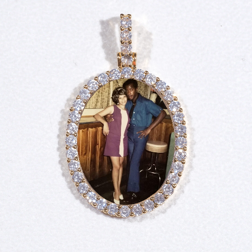 3D Oval Custom Picture Pendant