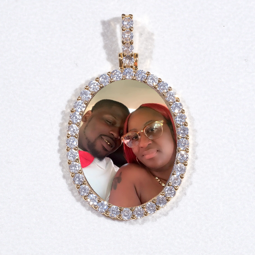 3D Oval Custom Picture Pendant