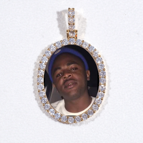 3D Oval Custom Picture Pendant