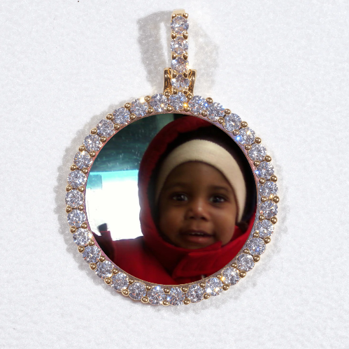 3D CIRCLE CUSTOM PICTURE PENDANT SMALL SIZE