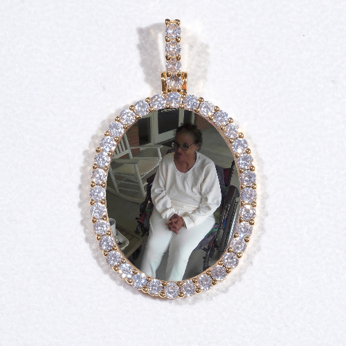 3D Oval Custom Picture Pendant