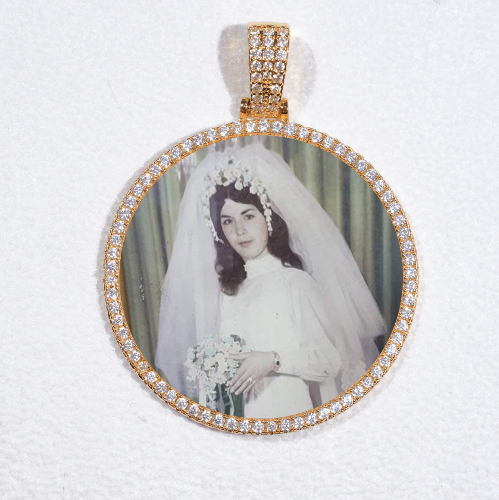 MEDIUM 3D CIRCLE CUSTOM PICTURE PENDANT