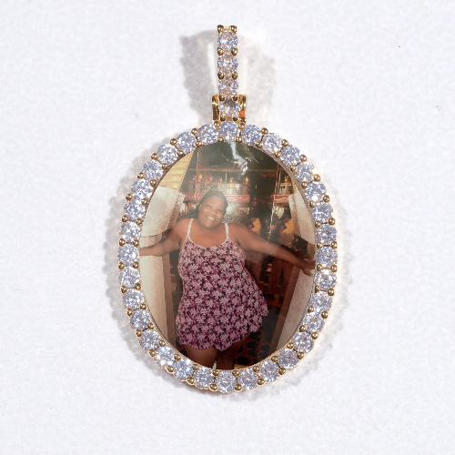 3D Oval Custom Picture Pendant