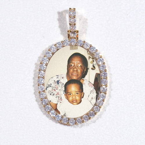 3D Oval Custom Picture Pendant