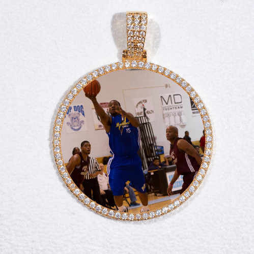 MEDIUM 3D CIRCLE CUSTOM PICTURE PENDANT