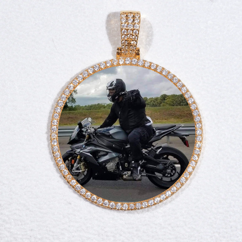MEDIUM 3D CIRCLE CUSTOM PICTURE PENDANT