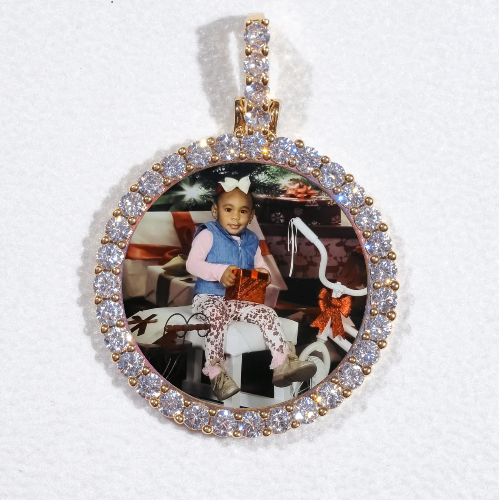 3D CIRCLE CUSTOM PICTURE PENDANT SMALL SIZE