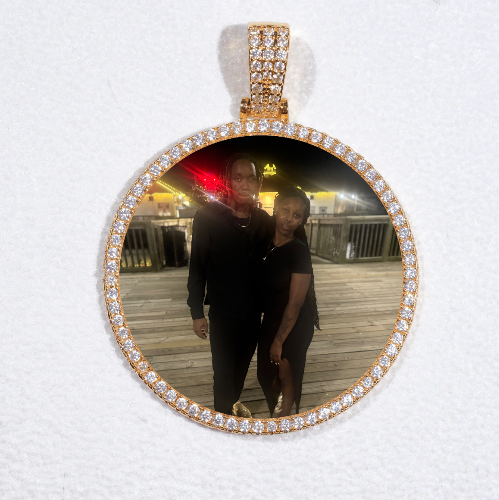 MEDIUM 3D CIRCLE CUSTOM PICTURE PENDANT