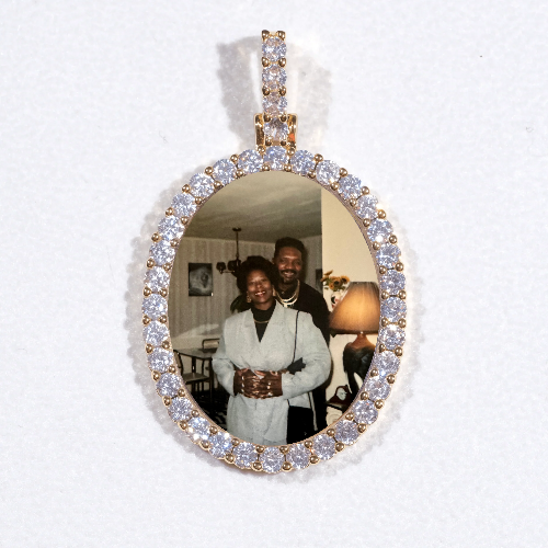3D Oval Custom Picture Pendant