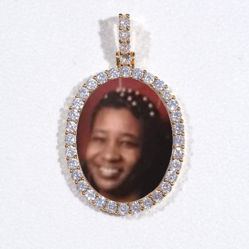3D Oval Custom Picture Pendant