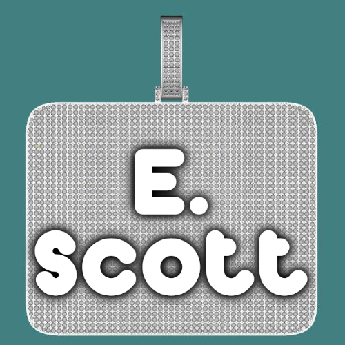 CUSTOM LETTER NECKLACE 3D BIG SQUARE