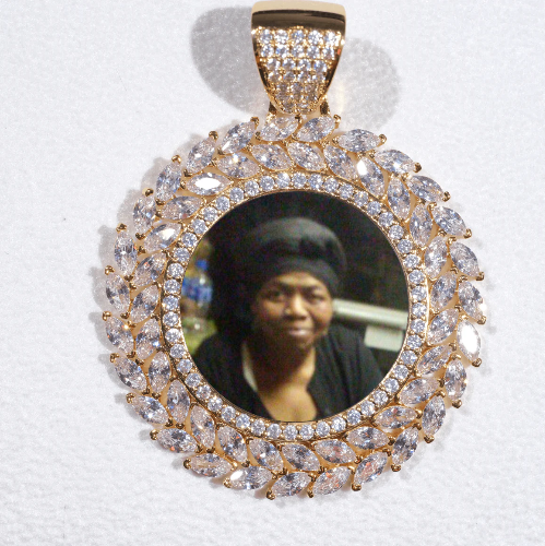 Large 3D Wheat Ear Custom Picture Pendant