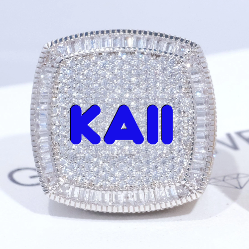 CUSTOM LETTER 3D ICED RING