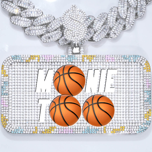 CUSTOM LETTER NECKLACE 3D COLORFUL SQUARE