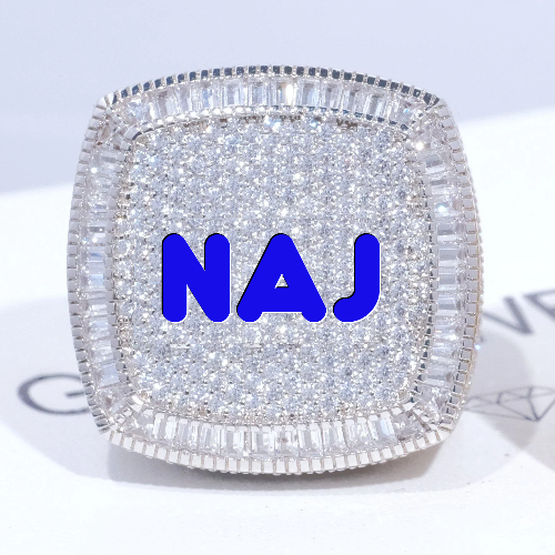 CUSTOM LETTER 3D ICED RING