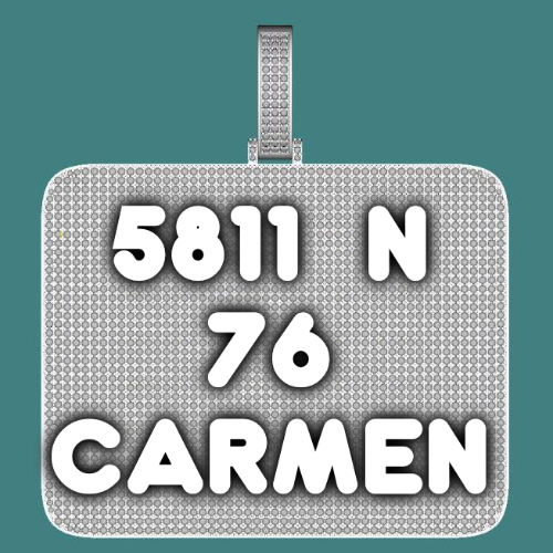 CUSTOM LETTER NECKLACE 3D BIG SQUARE