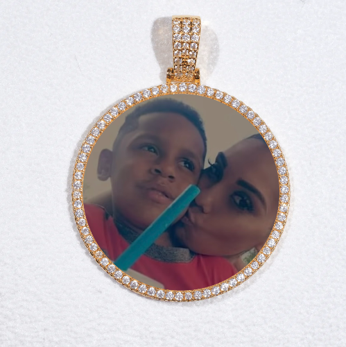 MEDIUM 3D CIRCLE CUSTOM PICTURE PENDANT
