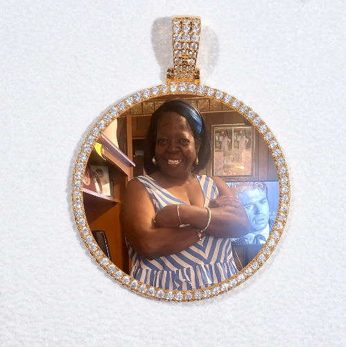 MEDIUM 3D CIRCLE CUSTOM PICTURE PENDANT