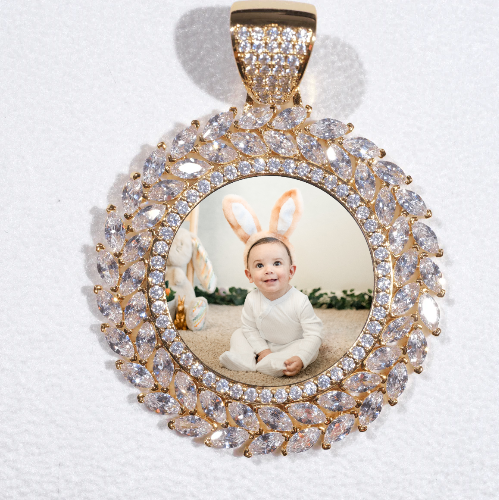 Large 3D Wheat Ear Custom Picture Pendant