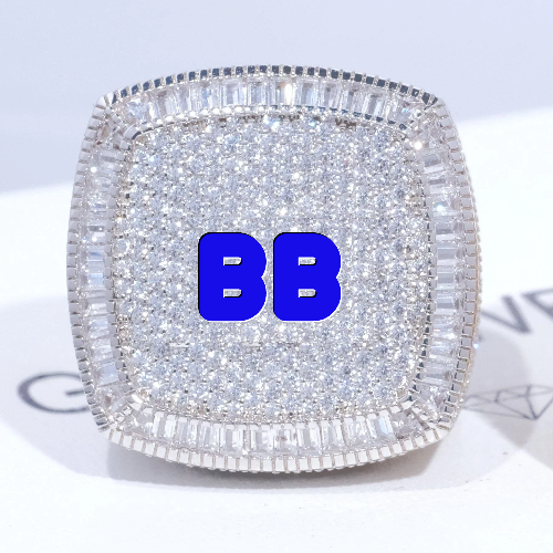 CUSTOM LETTER 3D ICED RING