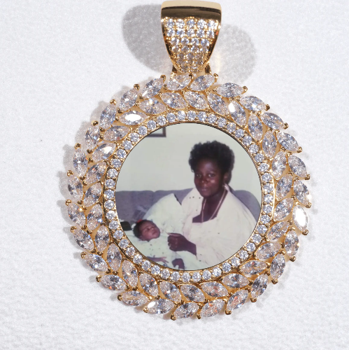 Large 3D Wheat Ear Custom Picture Pendant