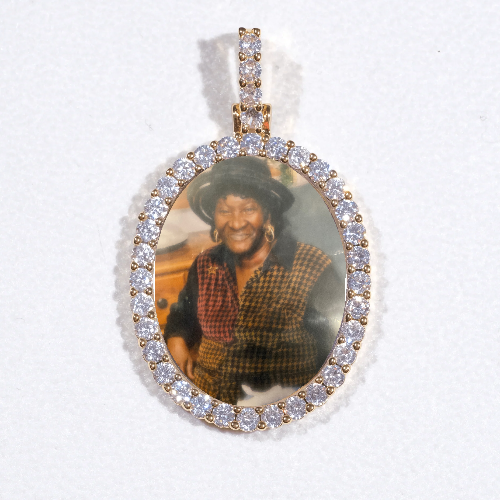 3D Oval Custom Picture Pendant