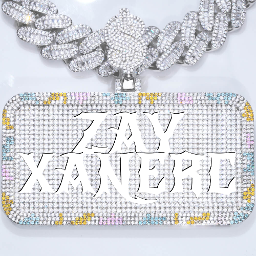 CUSTOM LETTER NECKLACE 3D COLORFUL SQUARE