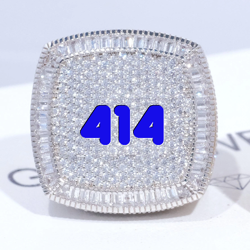 CUSTOM LETTER 3D ICED RING