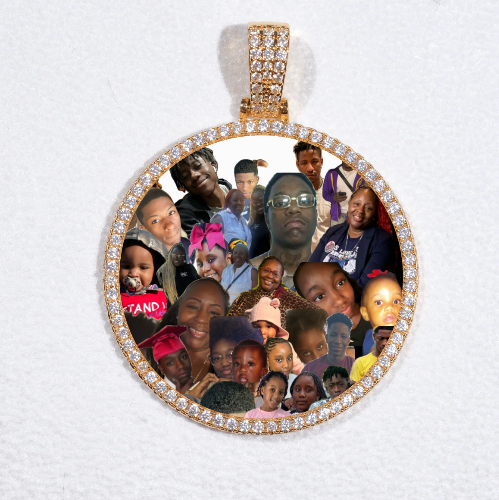 MEDIUM 3D CIRCLE CUSTOM PICTURE PENDANT
