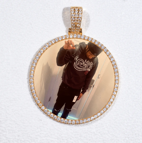 MEDIUM 3D CIRCLE CUSTOM PICTURE PENDANT