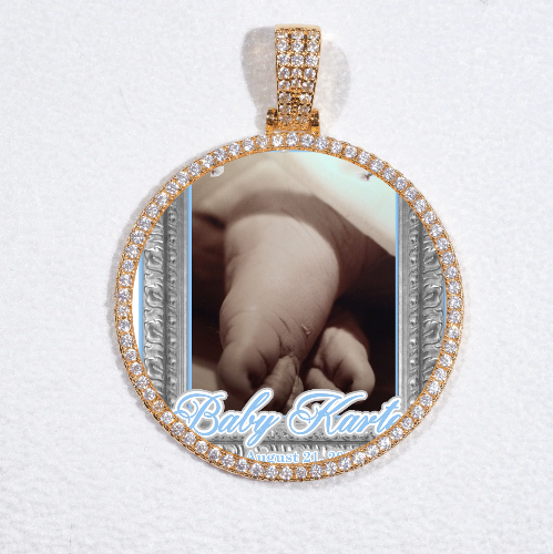 MEDIUM 3D CIRCLE CUSTOM PICTURE PENDANT