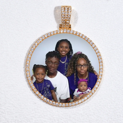 MEDIUM 3D CIRCLE CUSTOM PICTURE PENDANT